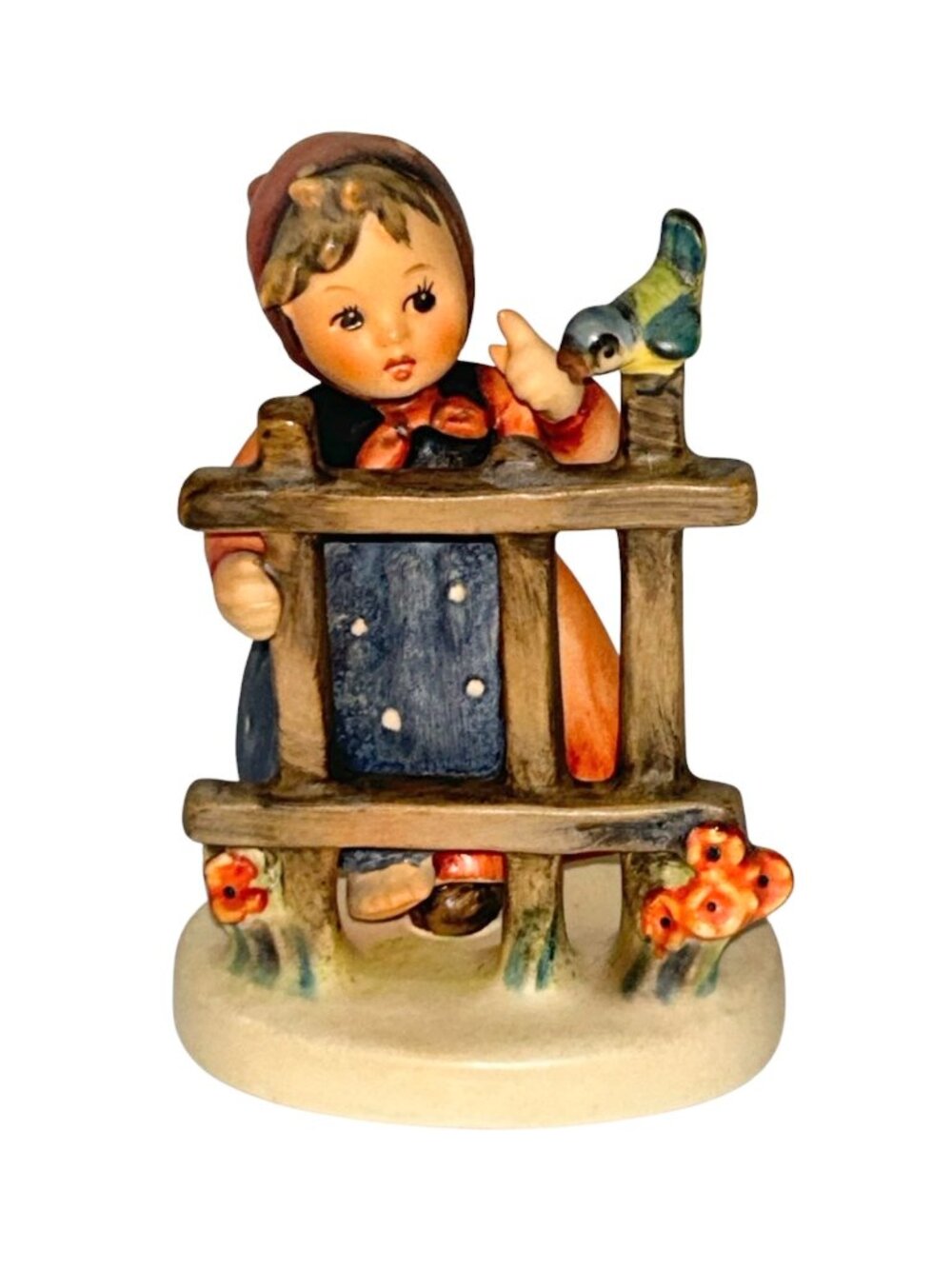 M.J.HUMMEL Signs of Spring Antique Collectible Little girl Flower Bird Figurine